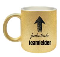 Mok Voor Een Fantastische Teamleider Goud Glitter