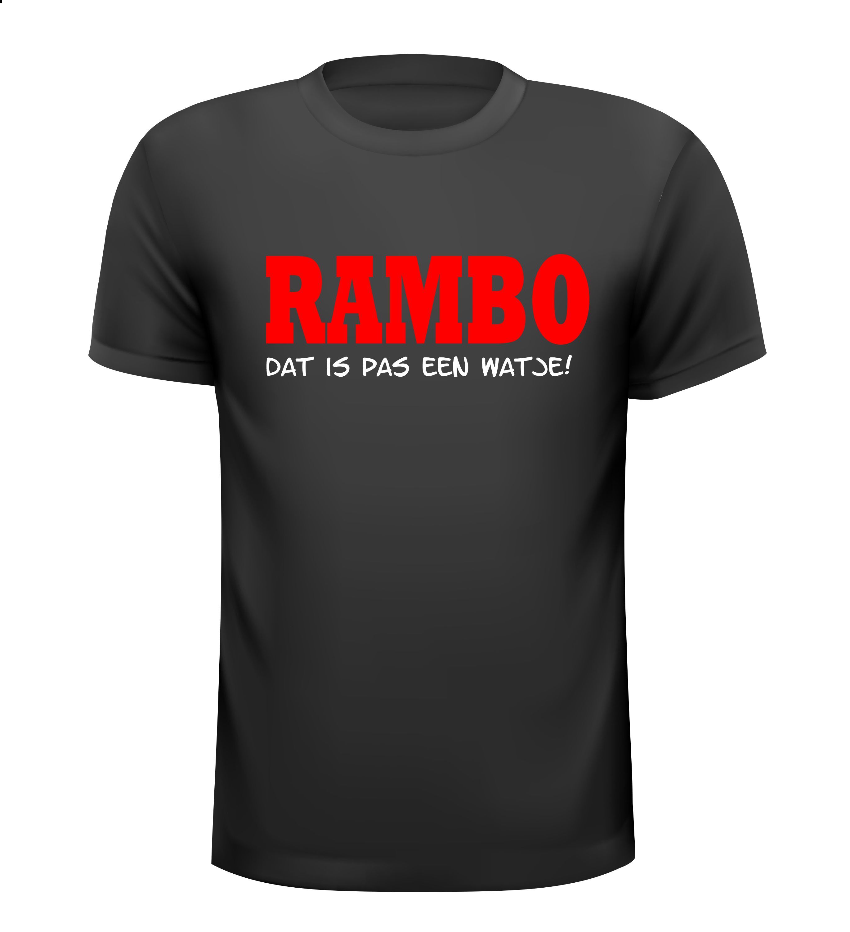 Shirtje Rambo dat is pas een watje