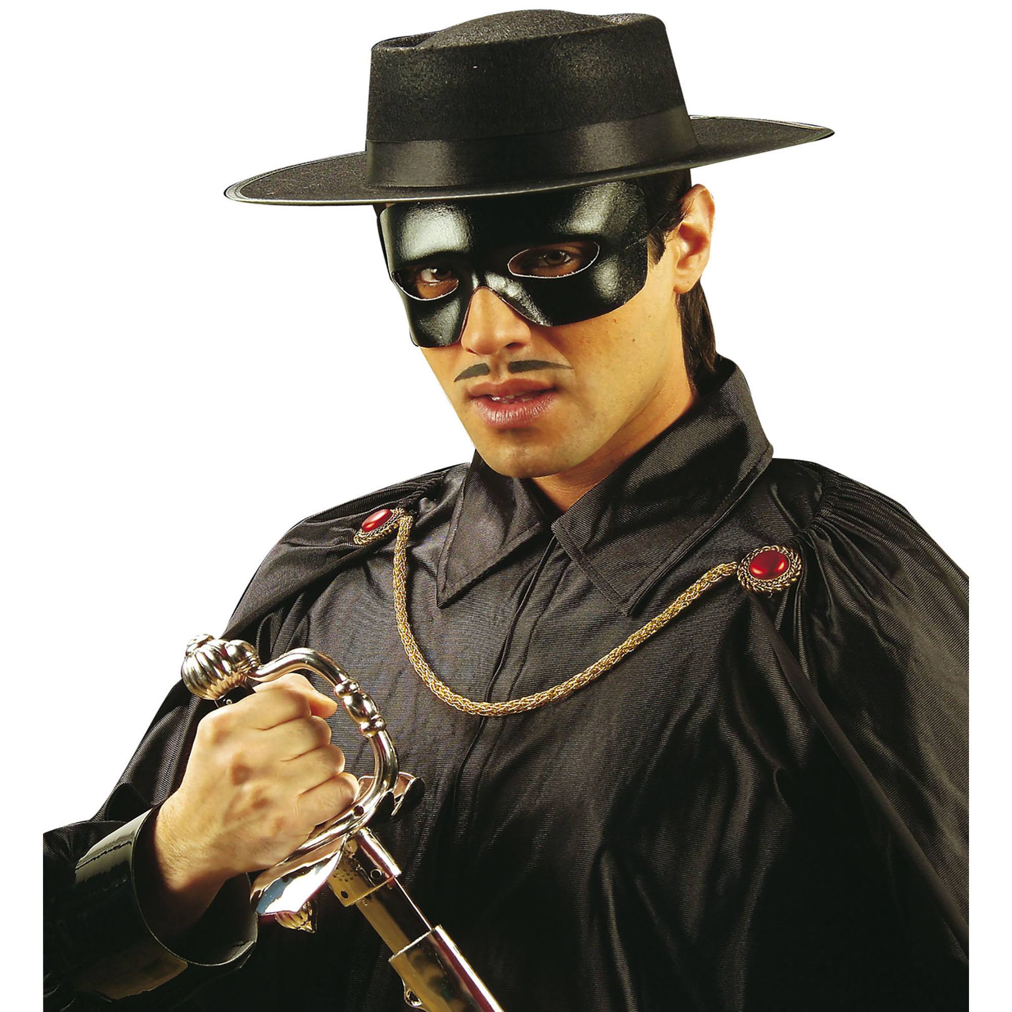 geweten het beleid Kruis aan Zorro hoed zwart spaanse ruiter volwassen
