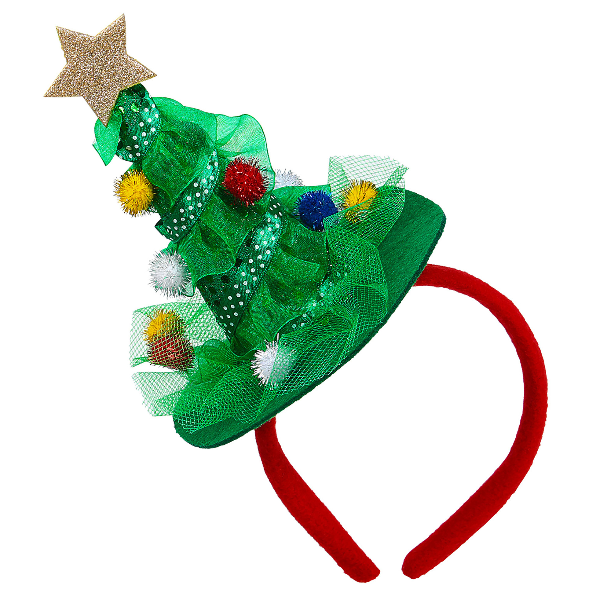 Feestelijke diadeem met versierde kerstboom unieke kerst accessoire