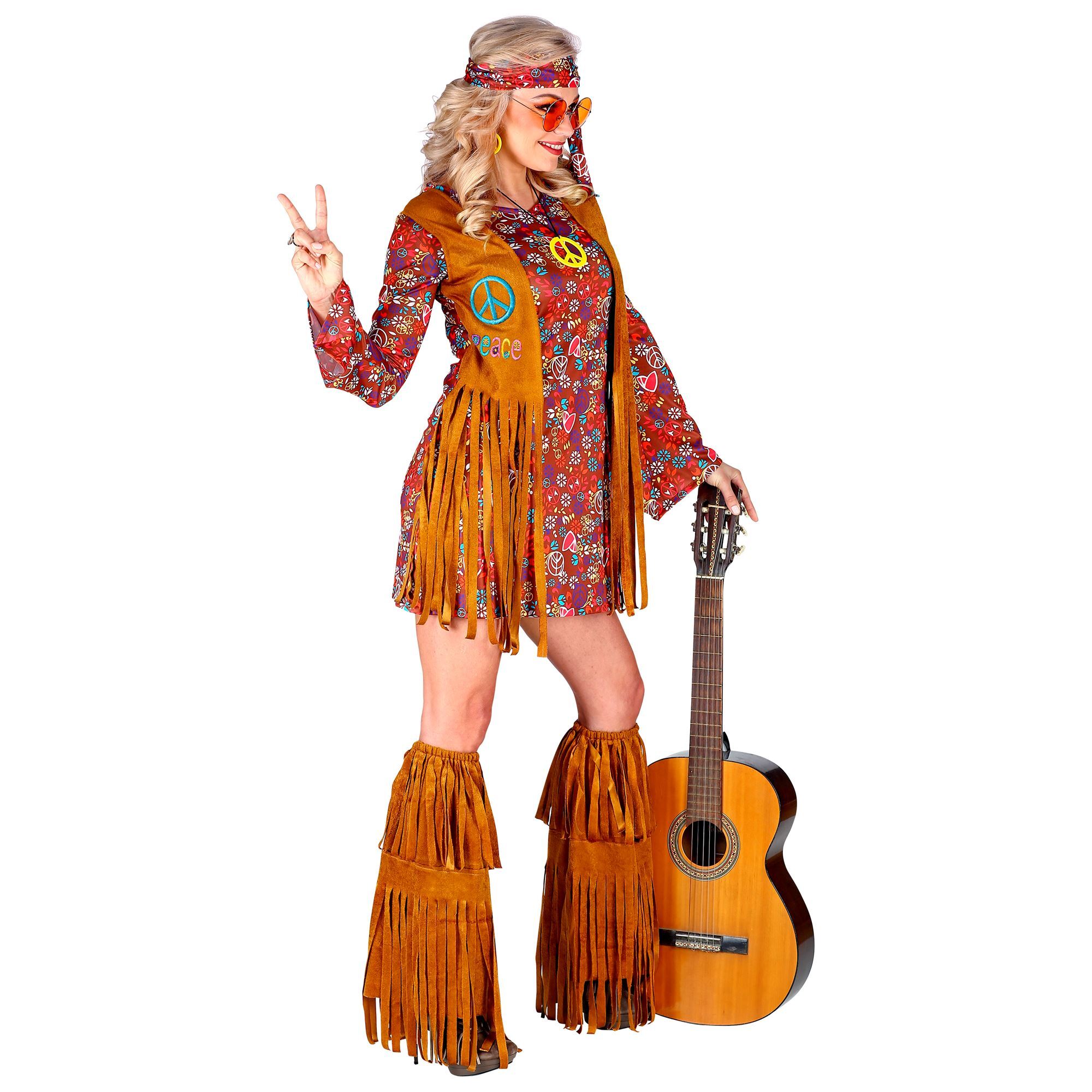Hip hippie kostuum dames jaren 60 woodstock