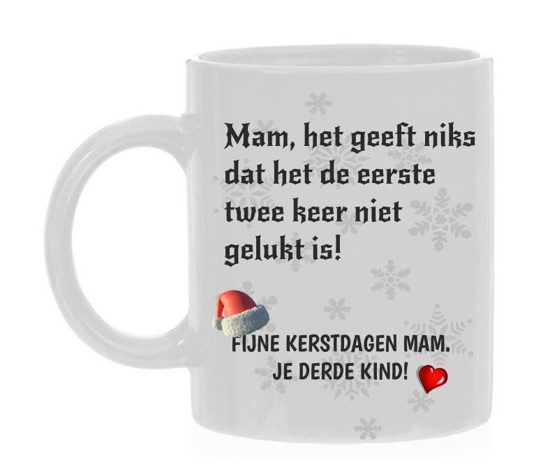 Peregrination vaas vergeetachtig Fijne kerstdagen mam mama moeder koffiemok derde ...