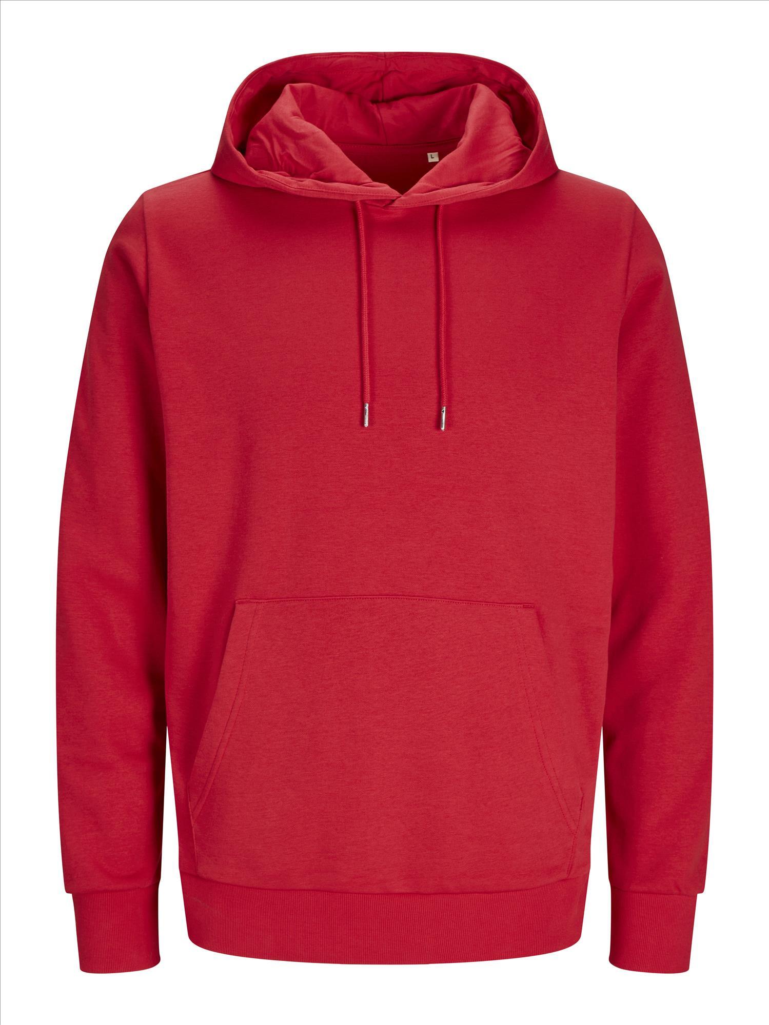 Hoodie lipstick red JACK & JONES Basic Hood Sweat hoodies bedrukbaar