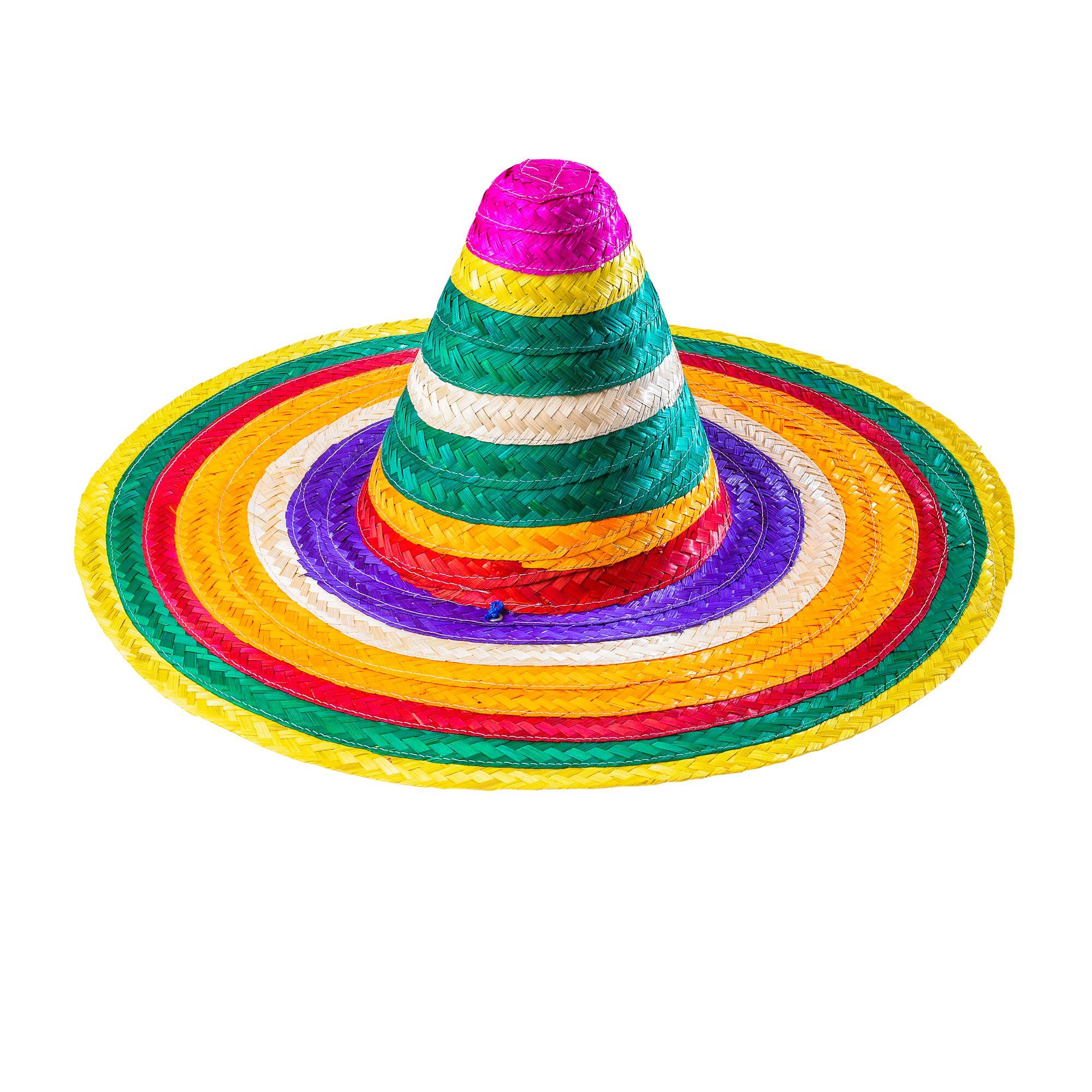 Mexicaanse sombrero 50 cm kleurrijk  Vier de fiesta in stijl