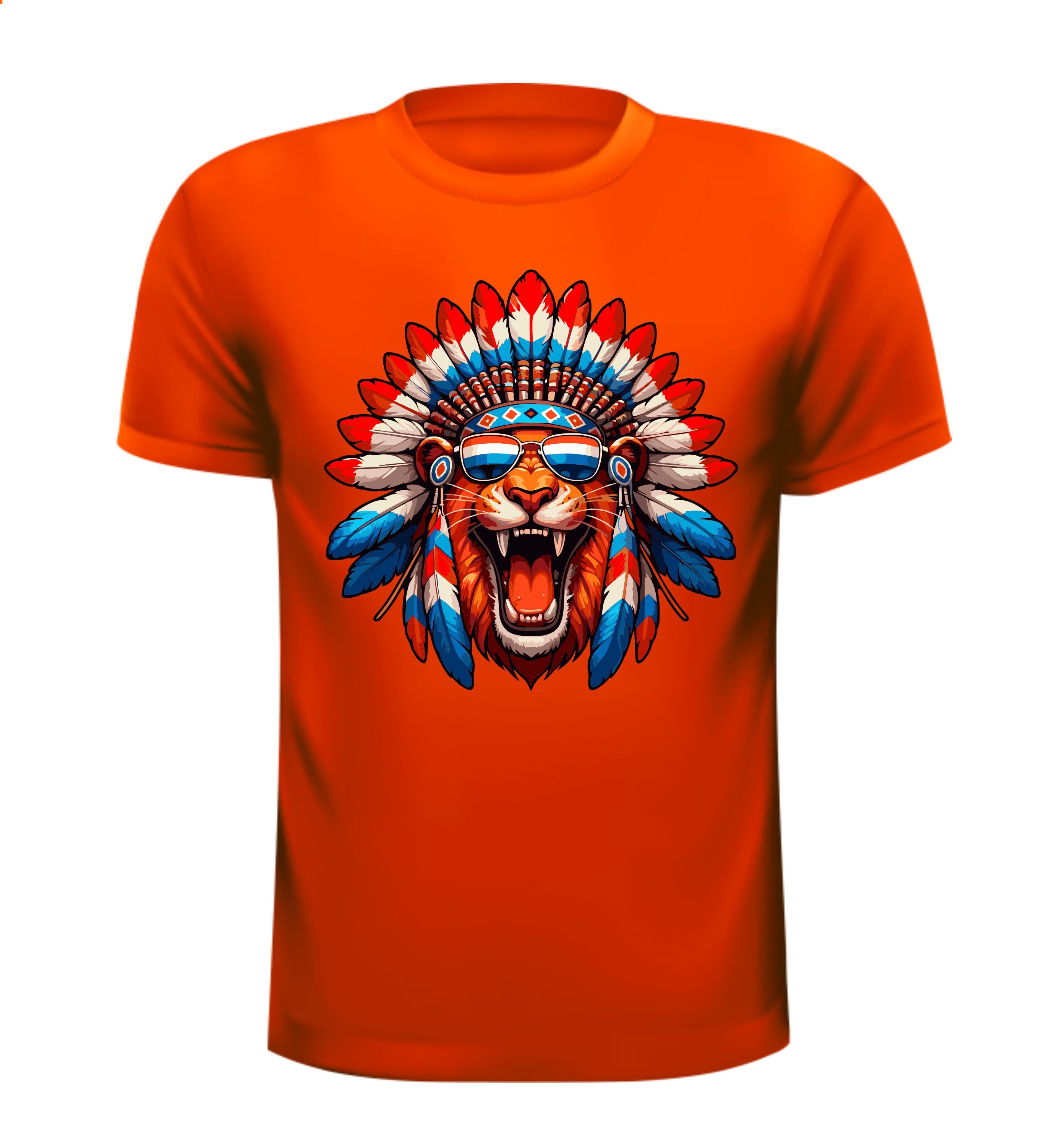 Shirtje leeuw oranje voor het EK 2024 Nederlands elftal aan moedigen