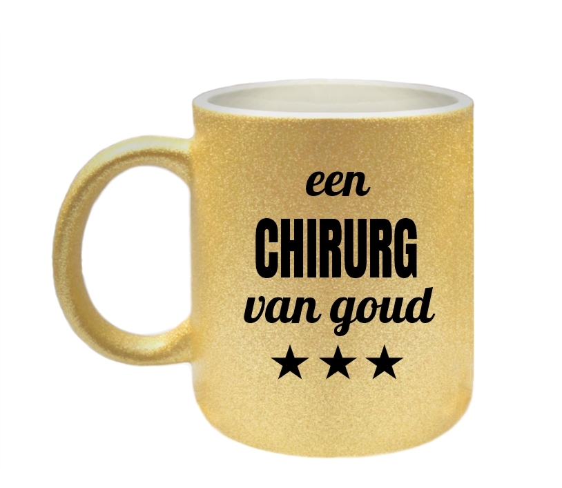 Chirurg van goud mok  een glinsterend geschenk voor de medische held