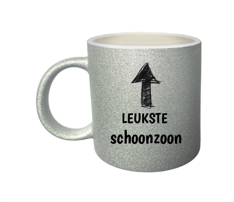 De ultieme glitter mok voor de leukste schoonzoon een glanzend cadeau dat liefde uitstraalt