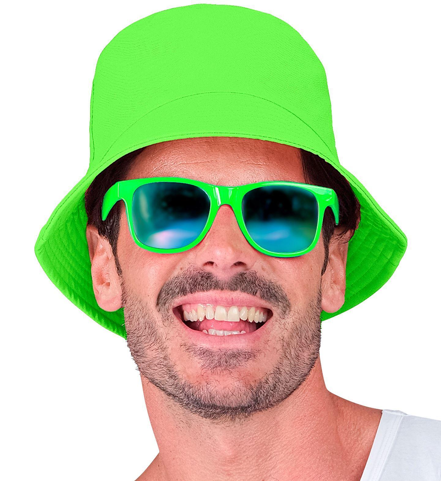 Shine bright met dit neon groene bucket hoedje