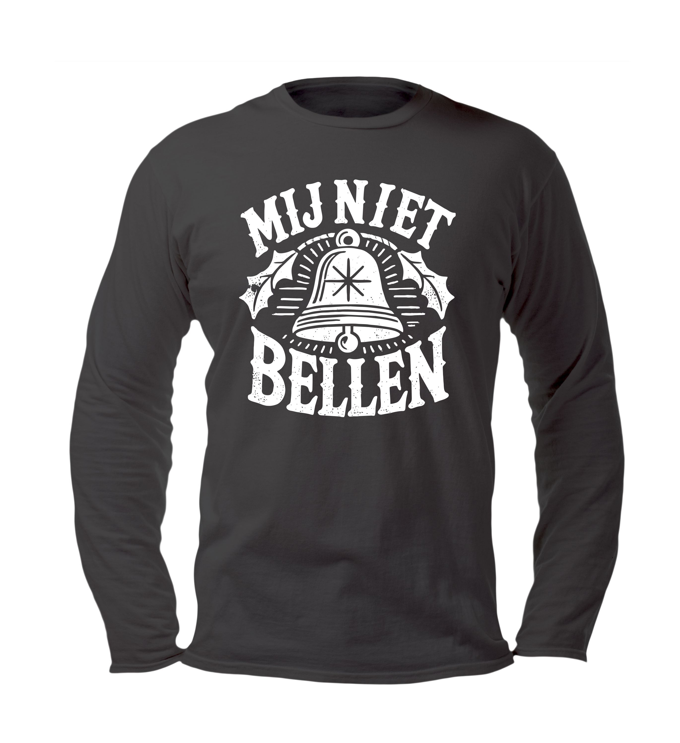 Shirtje lange mouw mij niet bellen kerst!